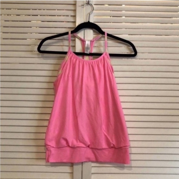 Ivivva Pink Workout Top with Built in Bra - Picture 1 of 4